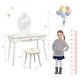 preview thumbnail 3 of 7, Gymax Kids Vanity Makeup Table & Chair Set Make Up Stool Play Set for - See Details