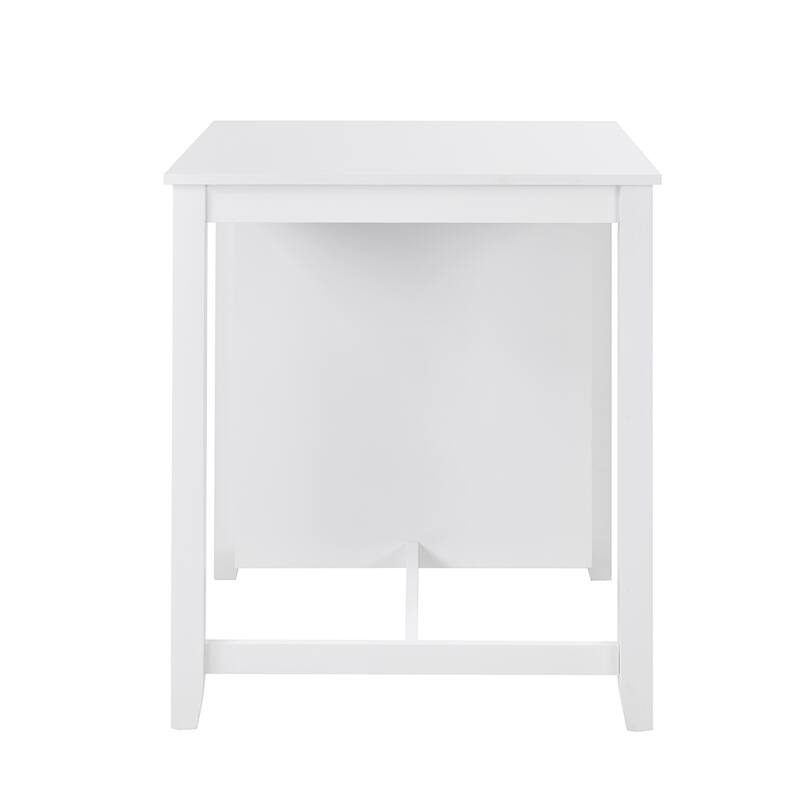 36" Modern Dining Table Set, 2-Seater Charging Station 3-Tier Storage