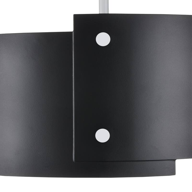 Currey & Company Ritsu Black Semi-Flush Mount - 12"h x 13.75"dia