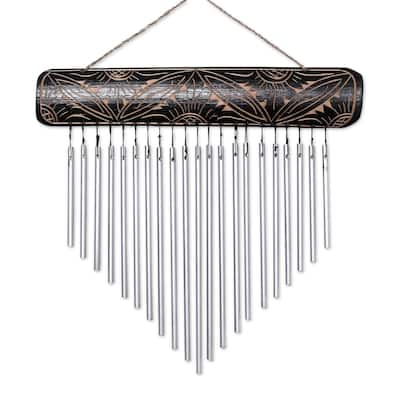 NOVICA Melodic Dance, Bamboo and aluminum wind chimes