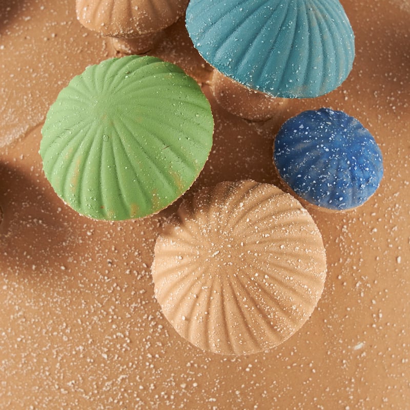 Ceramic Round Wide Decorative Vase with Multicolor Accents and White Speckles - Brown - Roche River Decor