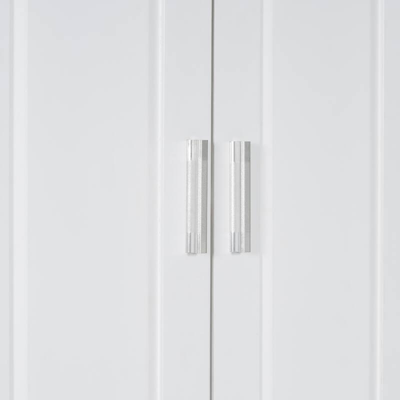 Tall Bathroom Cabinet with Laundry Basket