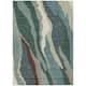 Machine Washable Indoor/ Outdoor Abstract Contemporary Chantille Rug