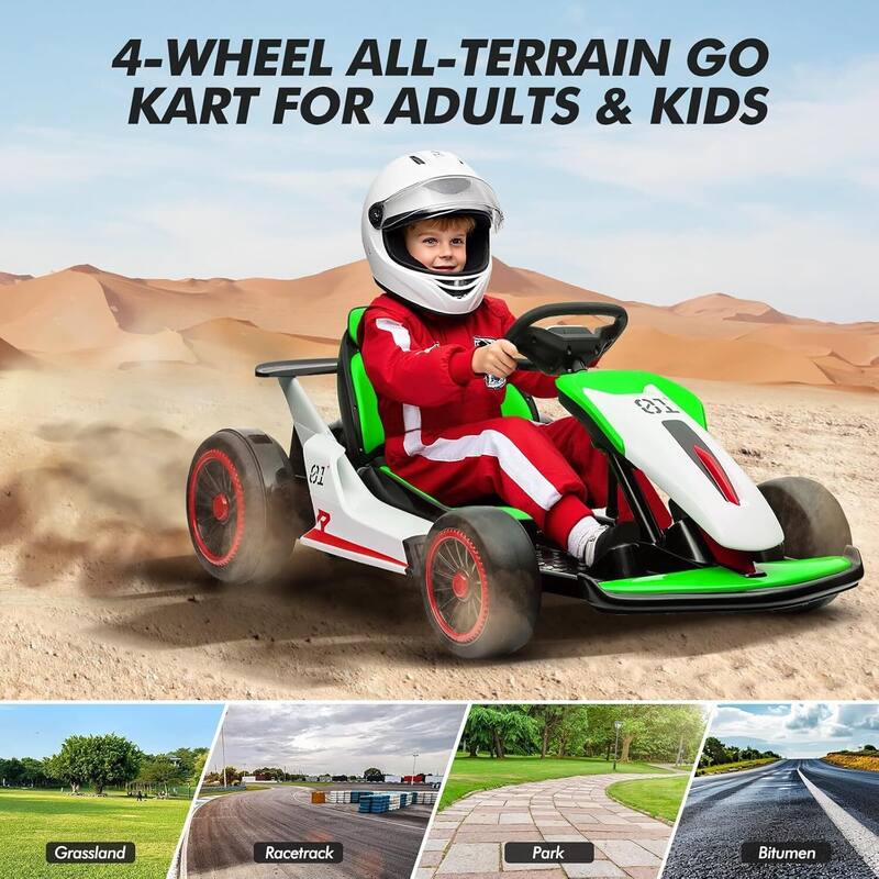 24V Electric Drift Go Kart for Kids 6-12 Best Gift