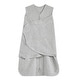 preview thumbnail 1 of 23, HALO 100% Cotton 1.5 TOG Sleepsack Swaddle newborn - heather grey