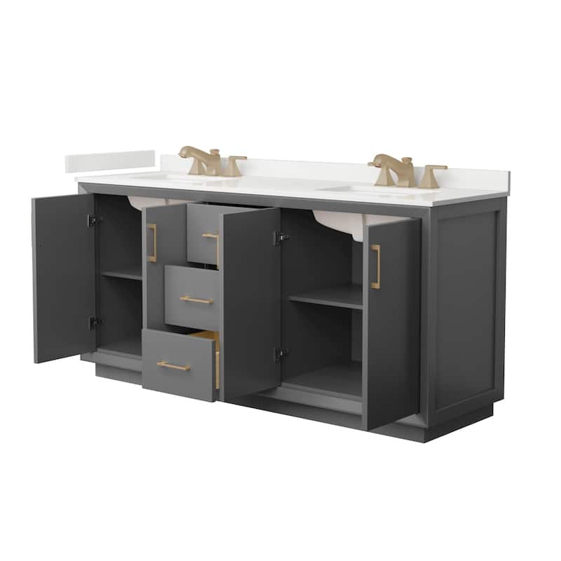 Wyndham Collection WCF414172D-QTZ-US3MXX Strada 72" Free Standing