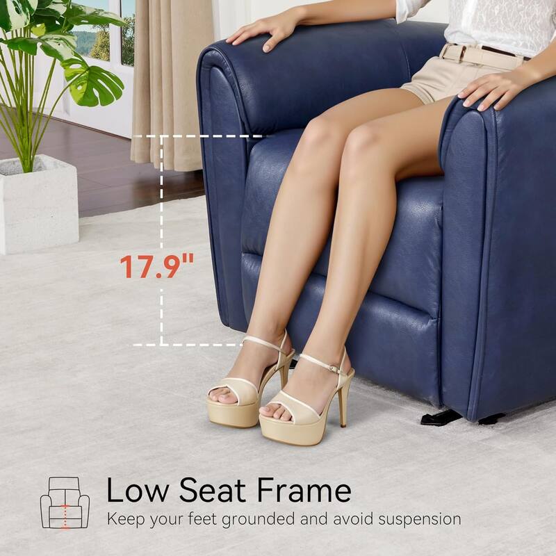 MCombo Power Small Recliners, Modern Zero Wall Hugger Recliners Chair with Lumbar Support, USB and Charging Ports, FSC Certified