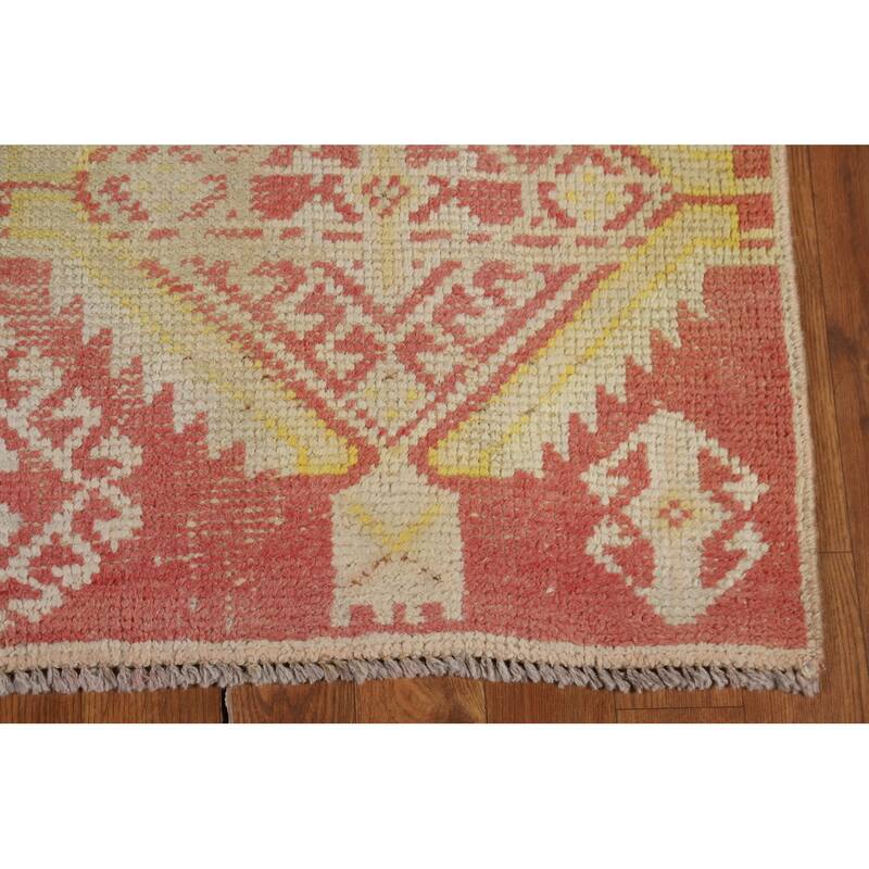 All-Over Geometric Bakhtiari Persian Rug Hand-Knotted Wool Carpet - 3'10" x 7'0"