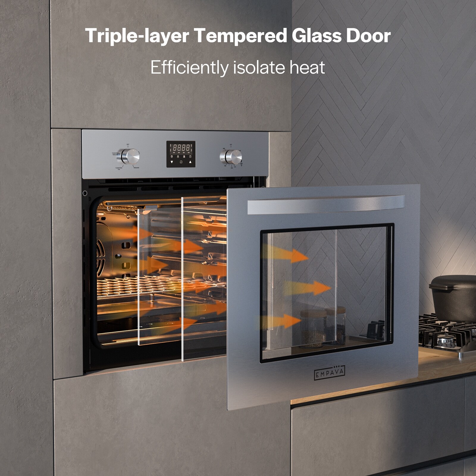 Single eye level oven top