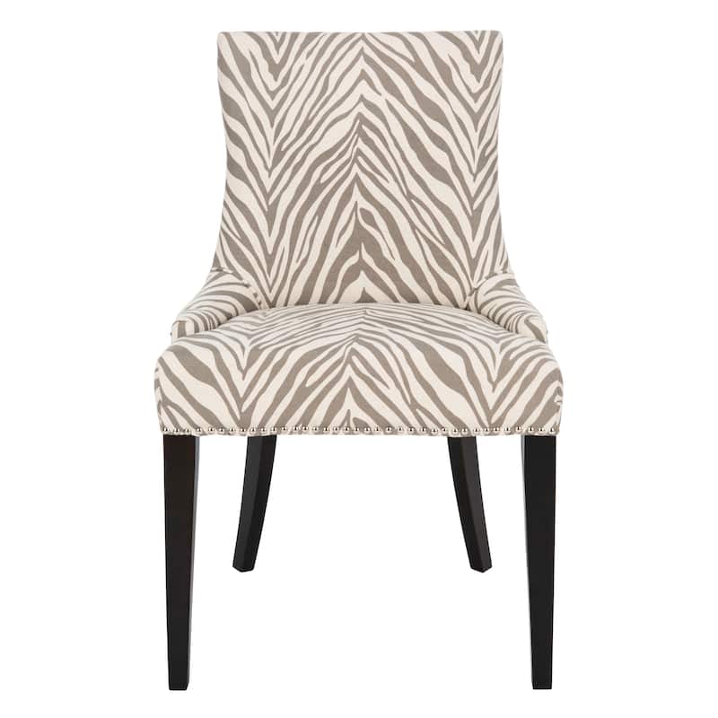SAFAVIEH Brittney Beige Linen Dining Chair - 22" x 24.8" x 36.4" - 22"Wx25"Dx36"H