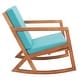 preview thumbnail 27 of 89, SAFAVIEH Outdoor Patio Furniture Vernon Rocking Chair w/ Cushion - 25.6" W x 37.7" D x 30.7" H