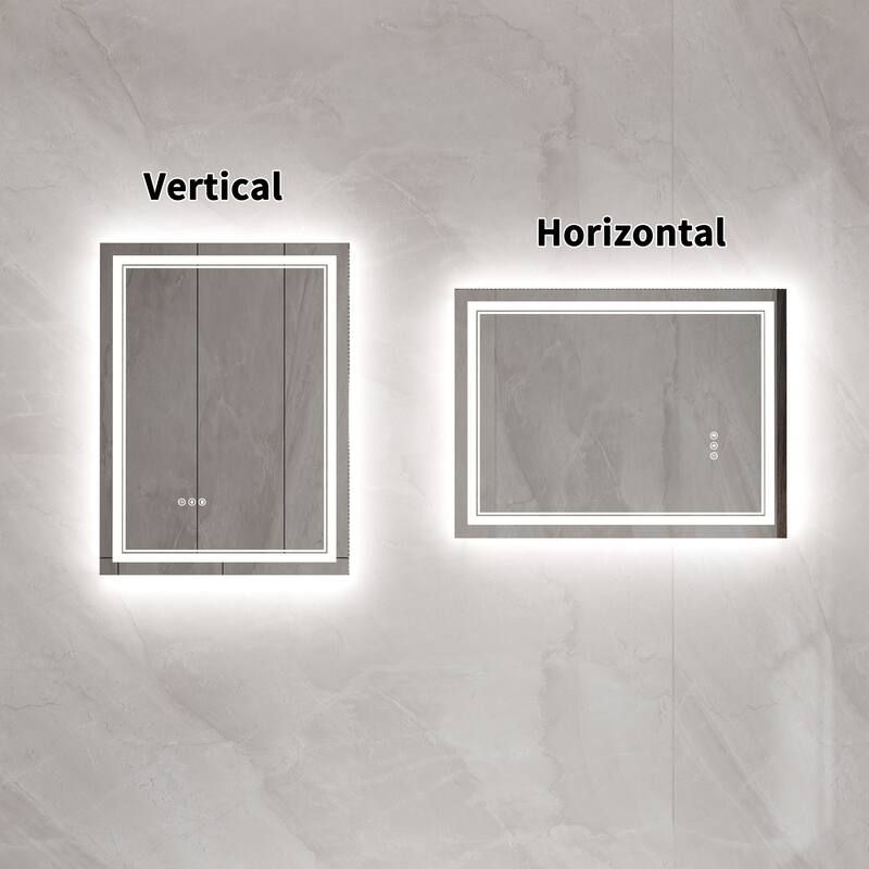 Modland Small Size LED Bathroom Mirror Back & Front Lighted Anti-Fog