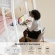 preview thumbnail 16 of 24, LED Kids Bunk Bed with Desk Twin Over Twin Metal Loft Bed 2 Drawers Power Outlets