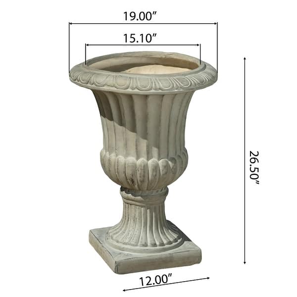 Antique Green Italian 26-inch Urn Planter by Christopher Knight Home