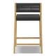 preview thumbnail 5 of 10, Poly & Bark Pai 24" Seat Height Counter Stool - Solid Wood Frame with Handwoven Seat