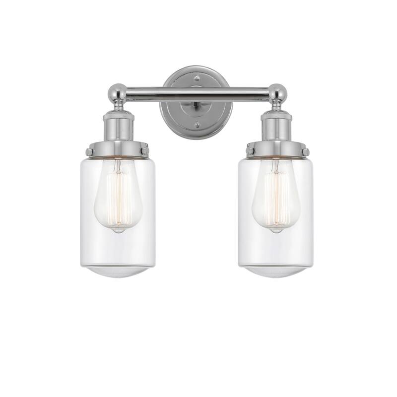 Innovations Lighting 616-2W-10-16 Dover Vanity Dover 2 Light 16" Wide - Polished Chrome / Clear