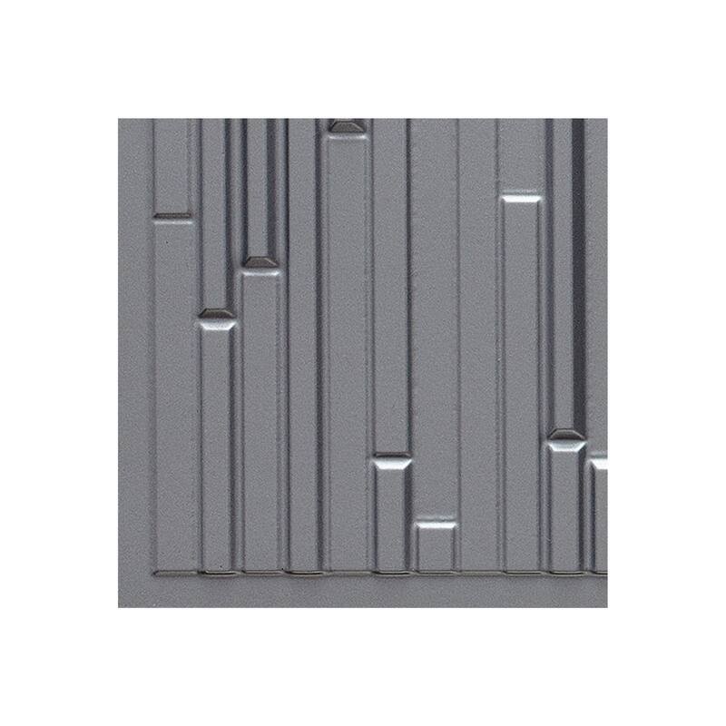 FASÄDE Skyline Decorative Vinyl Backsplash Panel - 6x6 Inch Sample - Brushed Steel
