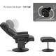 preview thumbnail 13 of 27, MCombo Swivel Recliner with Ottoman, Reclining Chair with Massage, Faux Leather Lounge Chair