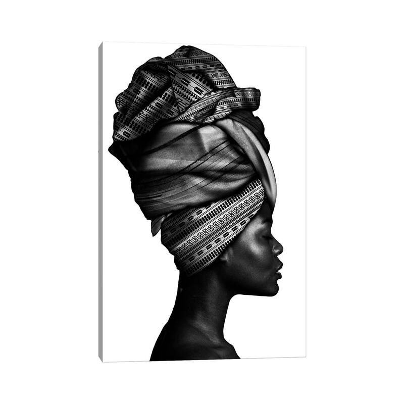 iCanvas "African Woman In Black And White" by Danilo de Alexandria Canvas Print