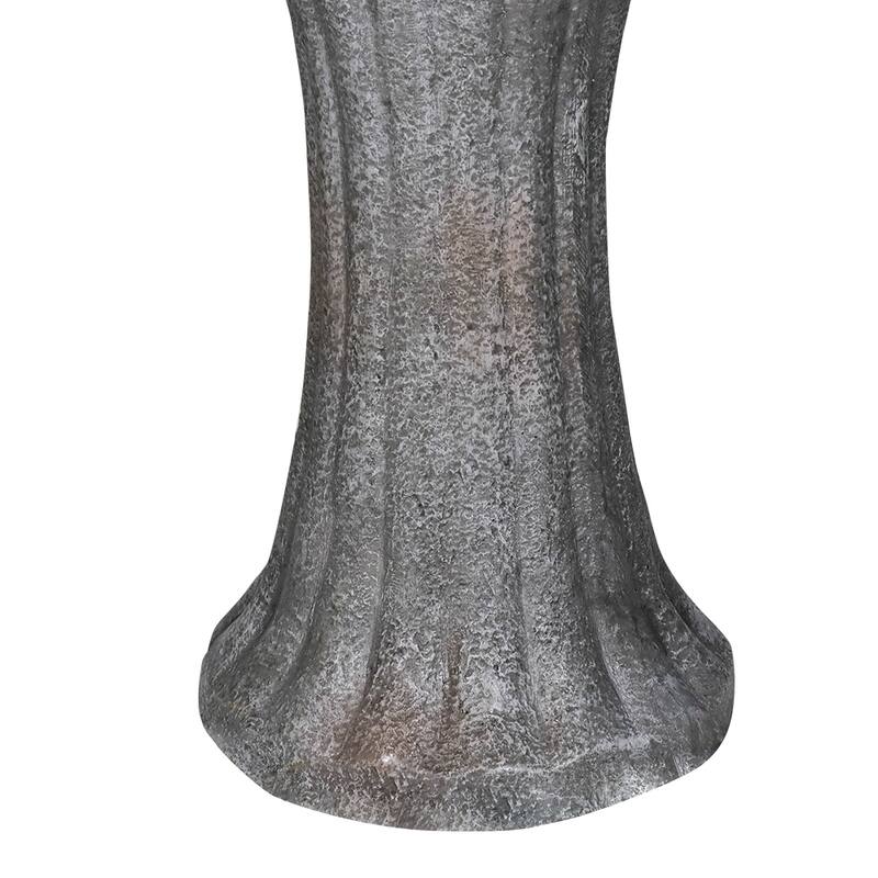 2-Tier Freestanding Waterfall Fountain for Outdoor Garden Decor