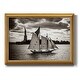 preview thumbnail 1 of 7, The Clipper & the Liberty Premium Framed Canvas- Ready to Hang 16X20 - Gold
