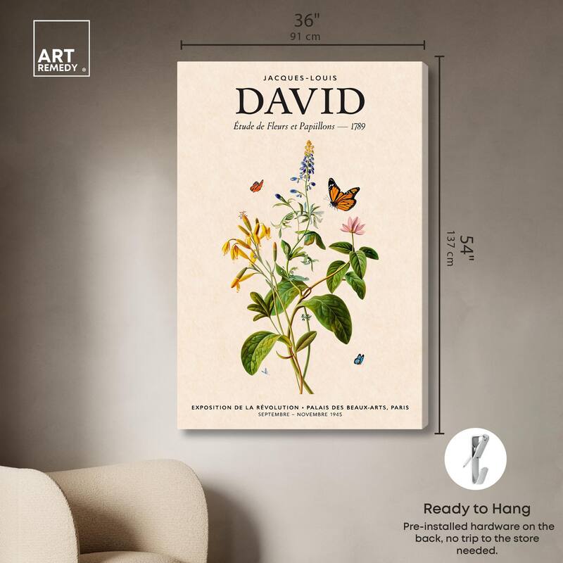 David's Delicate Flowers Canvas by Art Remedy, Gallery Wrapped