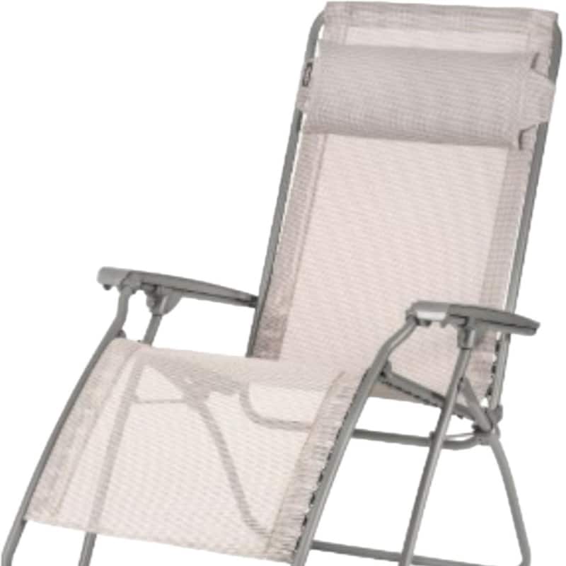 27 Inch Zero Gravity Chair with Cushion for Patio Garden or Poolside - 26.8” x 64.2” x 44.9”