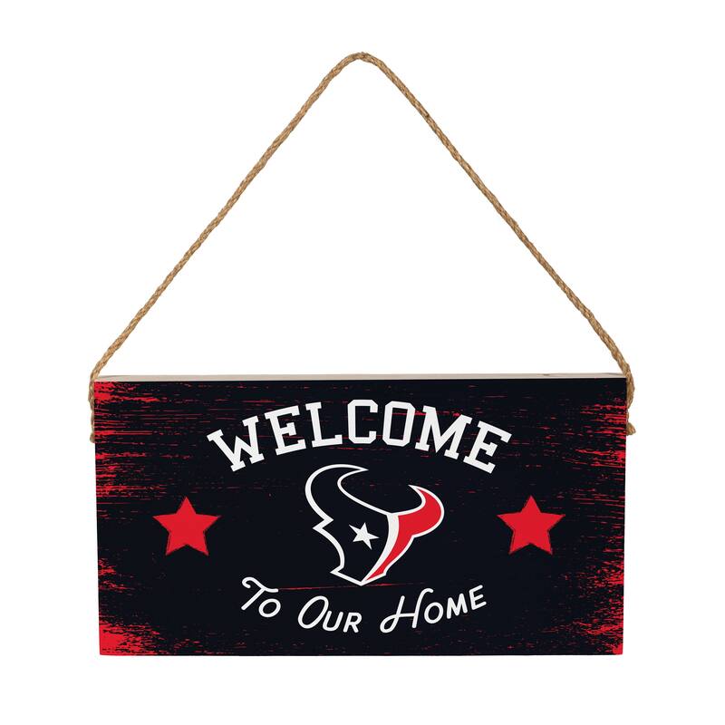 Houston Texans Wooden Door Decor Wall Sign - Multi-Color