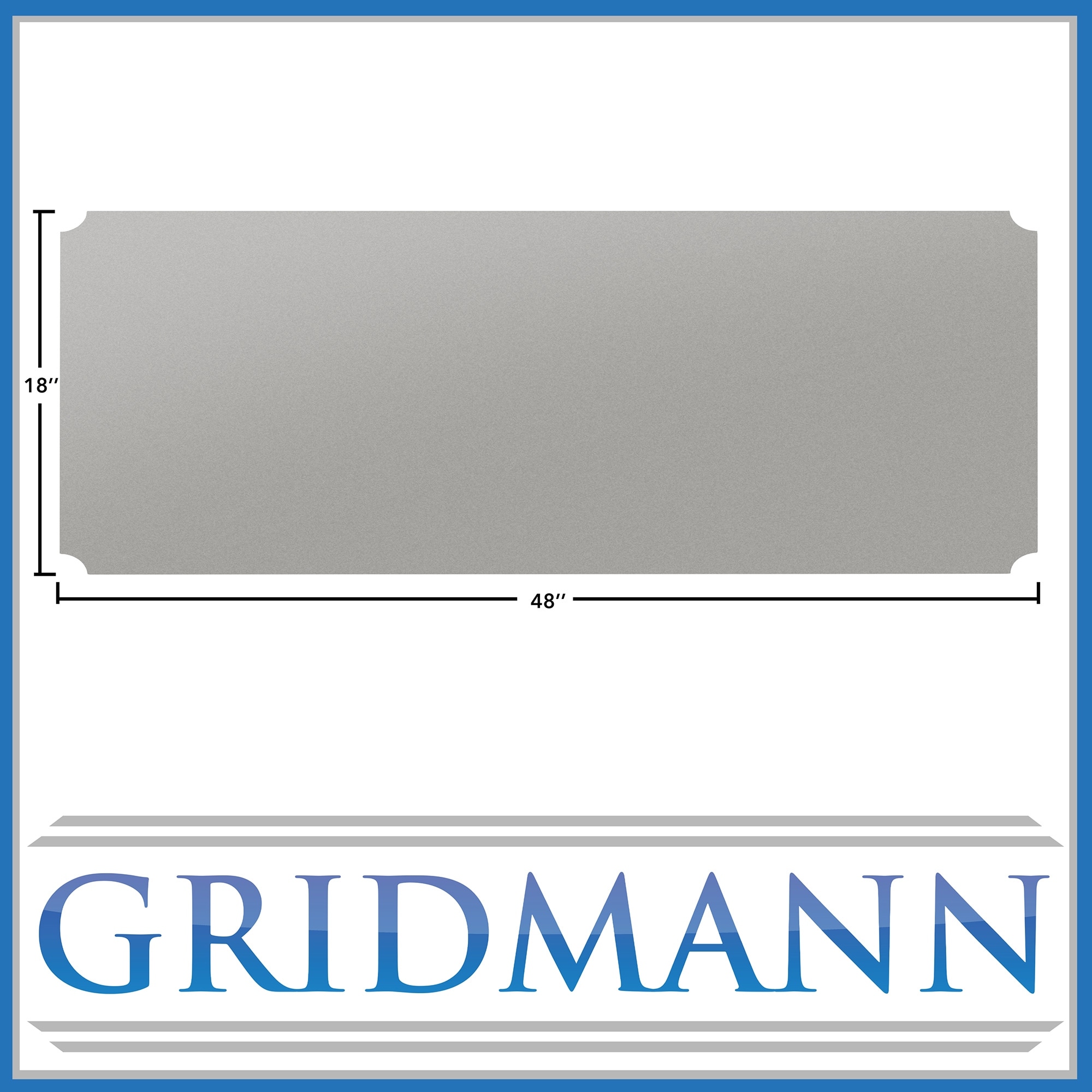 GRIDMANN 4 Pack Shelf Liners for 18 x 48 Wire Rack - Graphite Plastic Pre-Cut Covers