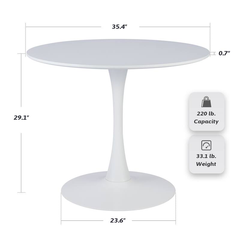 Mid-Century Modern Round Tulip Dining Table