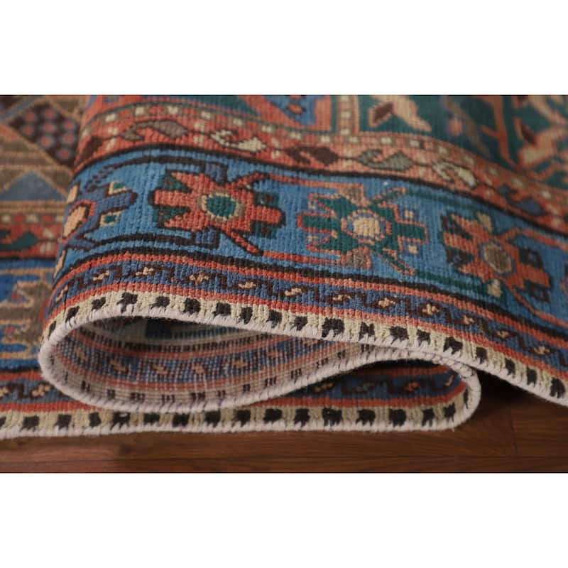 Garden Design Blue Bakhtiari Persian Vintage Rug Handmade Wool Carpet - 4'8"x 9'5"