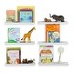 preview thumbnail 6 of 6, White Metal Floating Shelves for Nursery Decor, Kids Bookshelf (Set of 6)