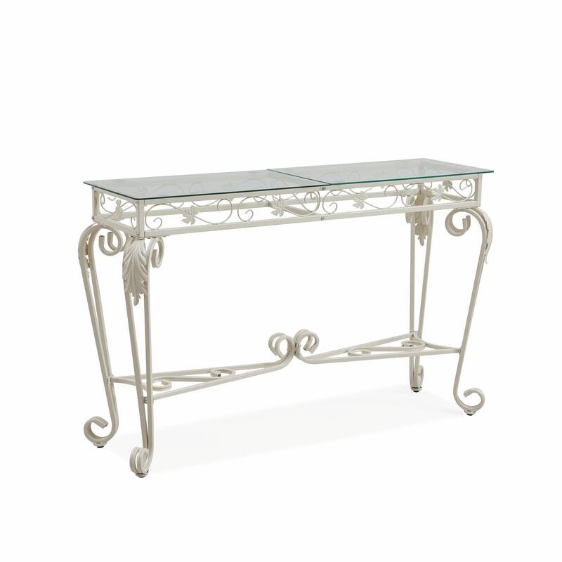 Modern Glass and Metal Console Table for Entrance