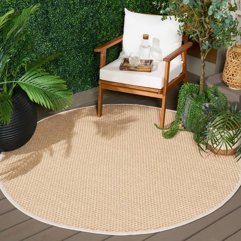 SAFAVIEH Napa Faux Sisal Meret Washable Indoor/Outdoor Rug - Weather Resistant & Easy Cleaning