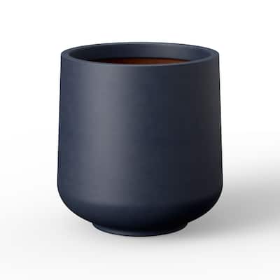 Concrete Tall Round Flower Planter Pot with Drainage Hole