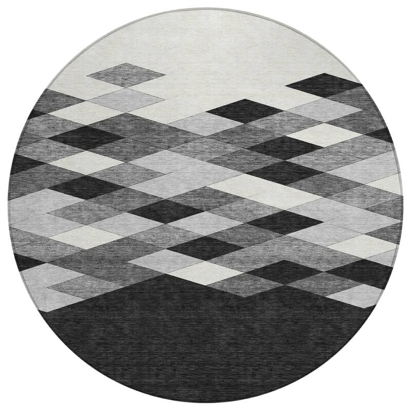 Machine Washable Indoor/ Outdoor Modern Avo Chantille Rug