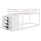 preview thumbnail 11 of 50, Luxury Twin over Twin Bunk Bed with 4 Drawers, 3 Shelves and Built-in Ladder for Maximized Space