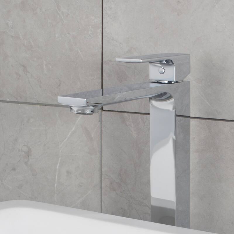Single Handle Vessel Sink Bathroom Faucet With Pop Up Drain Assembly