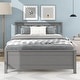 preview thumbnail 4 of 5, Grey Full Bed with Headboard, Footboard, Nightstand for Kids, Teens, Adults