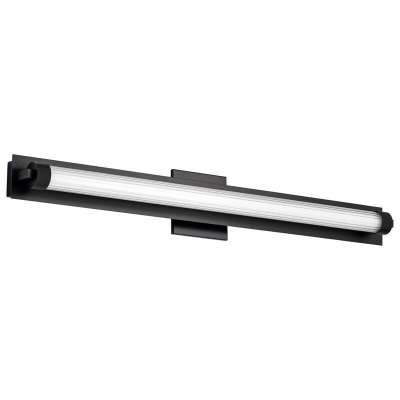 Larissa 32 Inch LED Vanity 3000K CCT Black Finish Opaque Glass