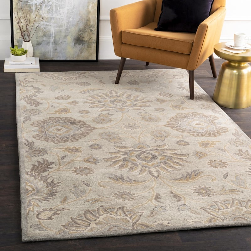 Livabliss Caesar Updated Traditional Paisley Hand Tufted Area Rug. - Cream - 2' x 3'