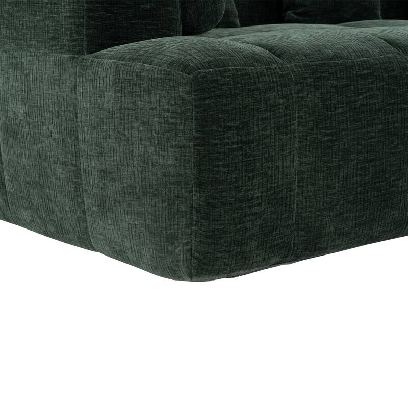 101.2" Chenille Modular Sectional Sofa with Deep Seating, Free-Combined Design and High-Density Foam Construction