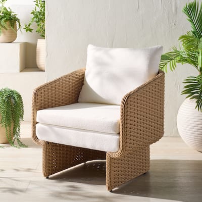SAFAVIEH COUTURE Giuseppe Rattan Weaving Chair - 29"W x 30"D x 29"H