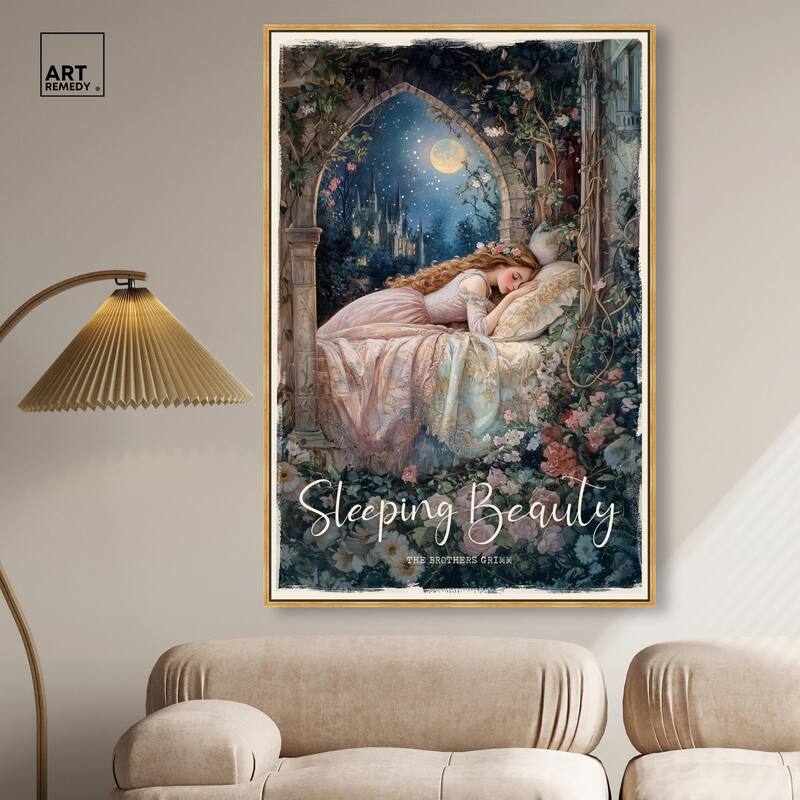 Classic Sleeping Beauty Canvas by Art Remedy