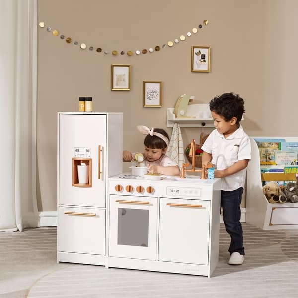 slide 2 of 15, Teamson Kids Little Chef Milano Wooden Modular Play Kitchen White