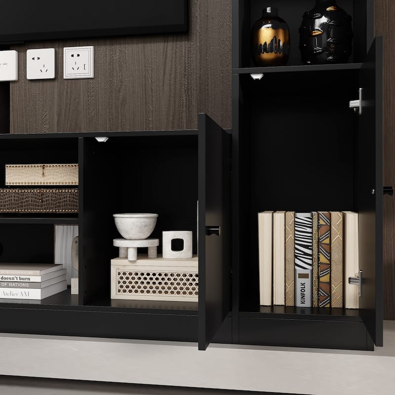 TV Stand/Electric Fireplace Ensemble Cozy Stylish Living Room Solution