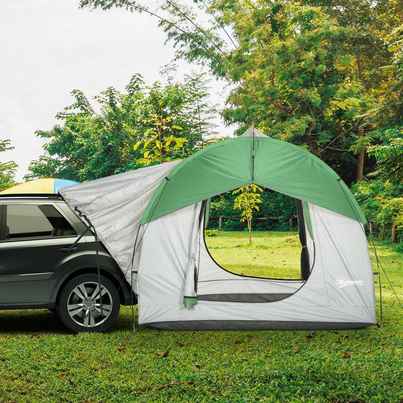 Outsunny SUV Tent, 2000mm Waterproof Truck Tent with 3 Doors and Mesh Window