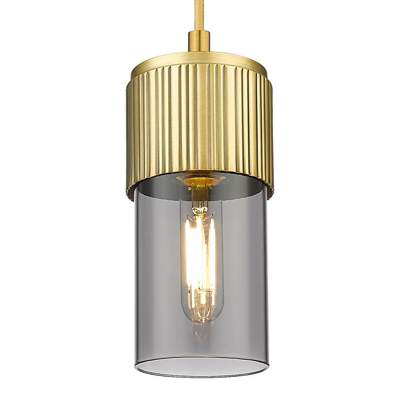 Innovations Lighting 428-1P-G428-7SM Bolivar 7" Tall Mini Pendant with - Brushed Brass