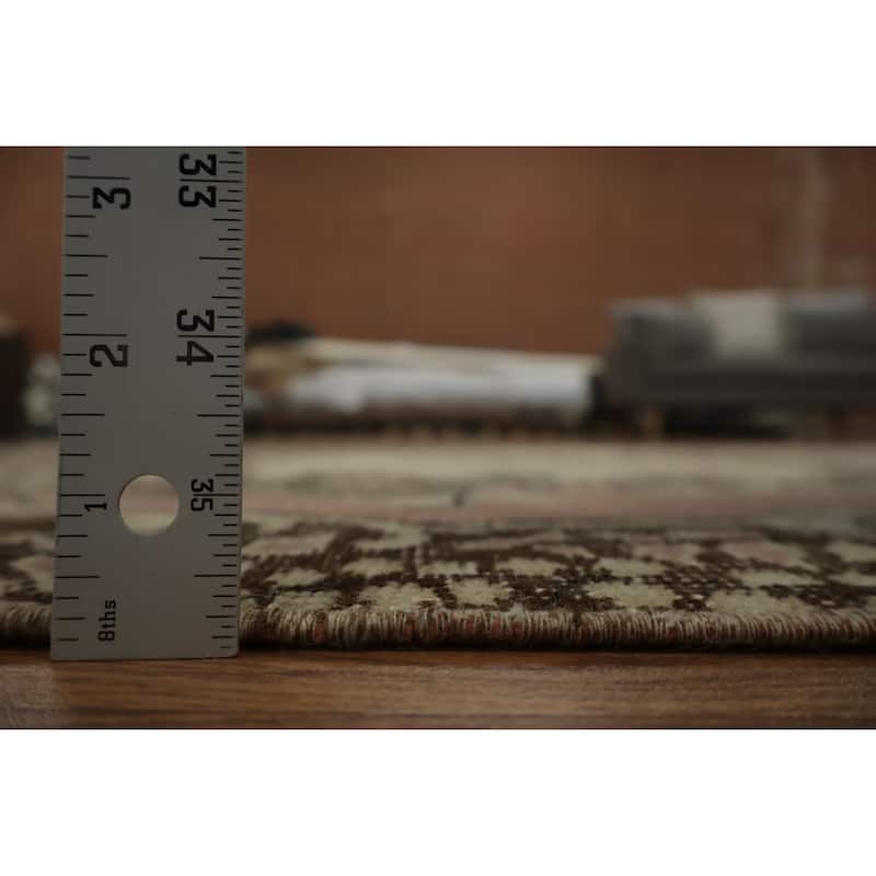 Hand Knotted Oriental 100% Wool Carpet Transitional Floral Beige & Ivories Anatolian Area Rug - 9' 4'' X 5' 7''