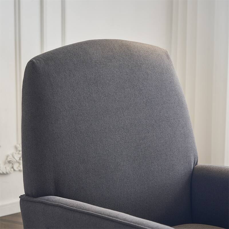 Teddy Fabric Nursery Rocking Chair With Adjustable Footrest